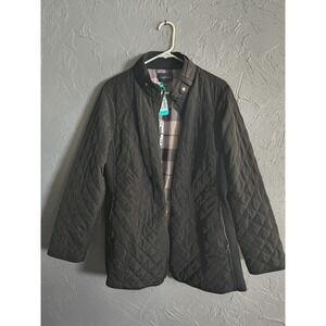 41 Hawthorn Dulcie Black Quilted‎ Puffer Jacket Large Women's Buttons Light